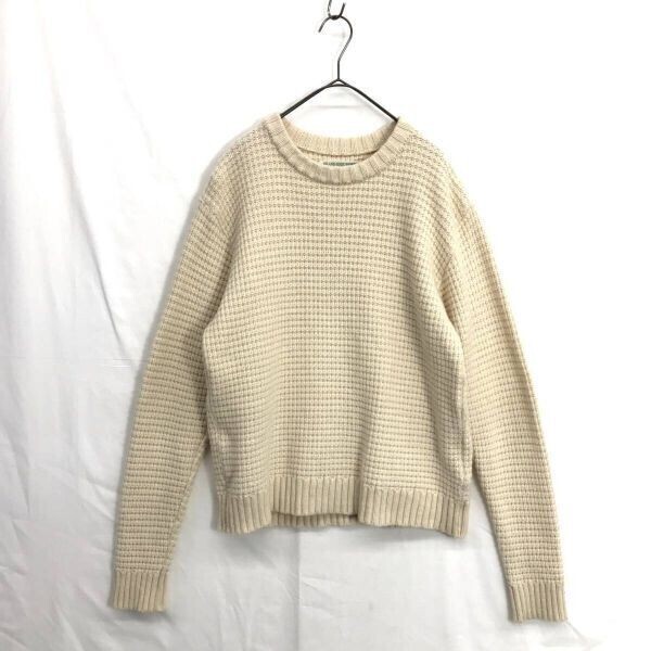 NZ3079●ISLAND KNIT WORKS ワッフルニット ウール セーター●1●クリーム系 アイスランドニットワークス_画像1