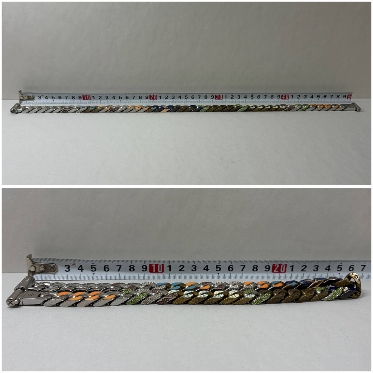 「レア商品」louis vuitton ルイ・ヴィトン 限定品 プリズム レインボー マイアミチェーン ネックレス M68260 LE0149_画像9