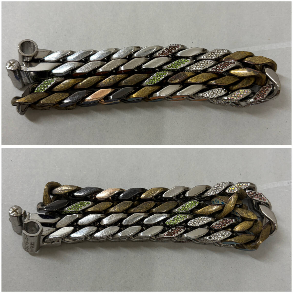 「レア商品」louis vuitton ルイ・ヴィトン 限定品 プリズム レインボー マイアミチェーン ネックレス M68260 LE0149_画像7