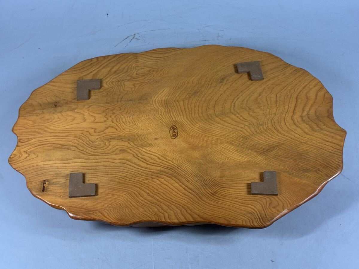 屋久杉 世界遺産 銘木 天然木 花台 飾り台 一枚板 敷板 盆栽台 香炉台 鑑賞石 水石台 台座 茶道具 古美術品_画像9