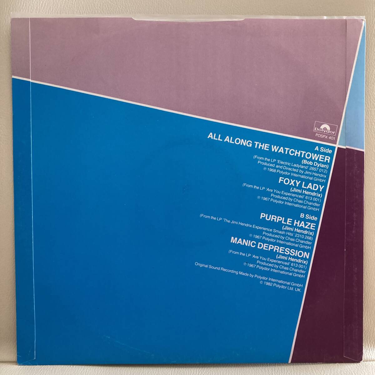 Jimi Hendrix - All Along The Watchtower / Foxy Lady / Purple Haze / Manic Depression 12 INCH_画像2