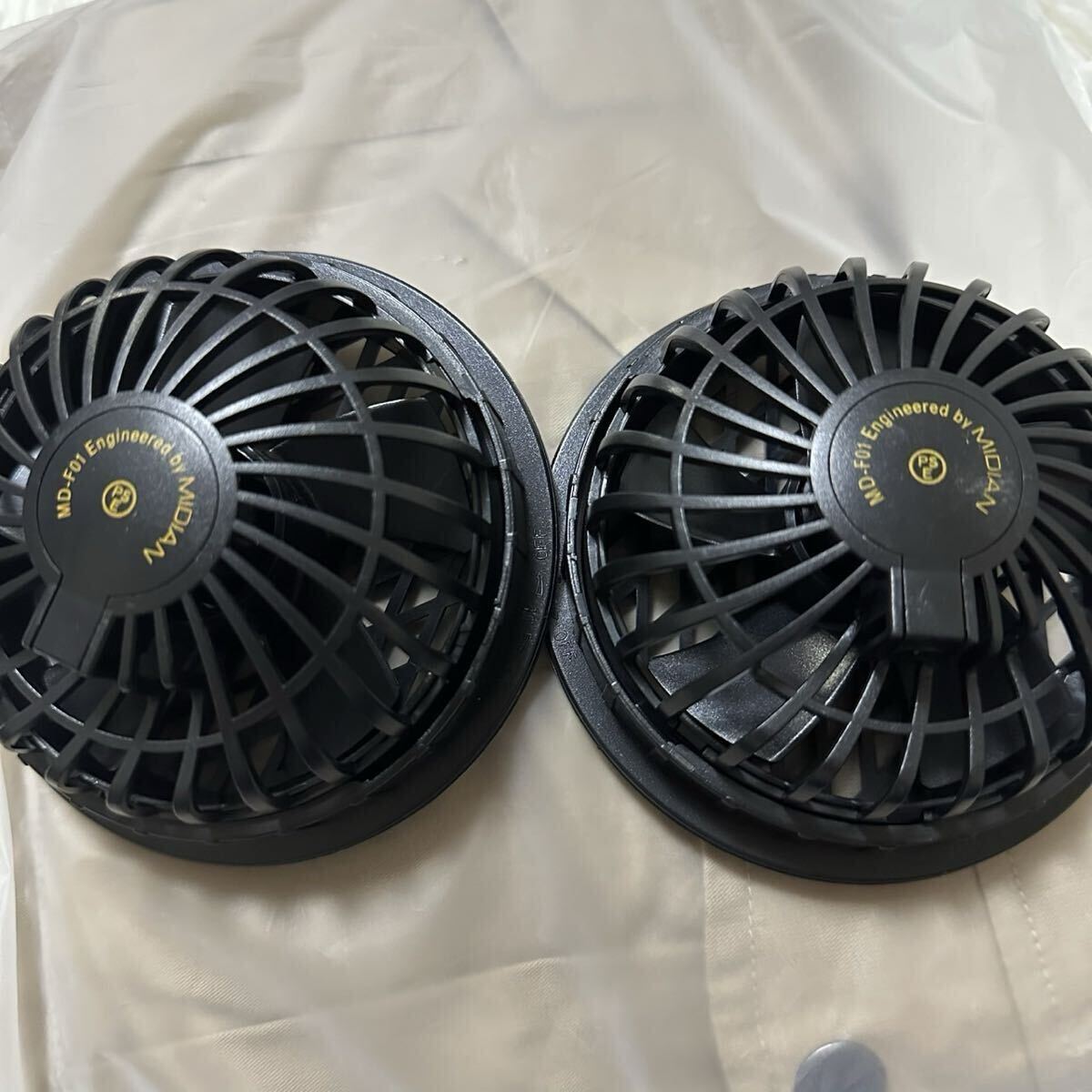 空調服 2XL 作業服 長袖 ファン付き作業服 5200mAhバッテリーセット 綿100% 作業ジャケット 熱中対策 ベージュ 扇風機 クールジャケット_画像10