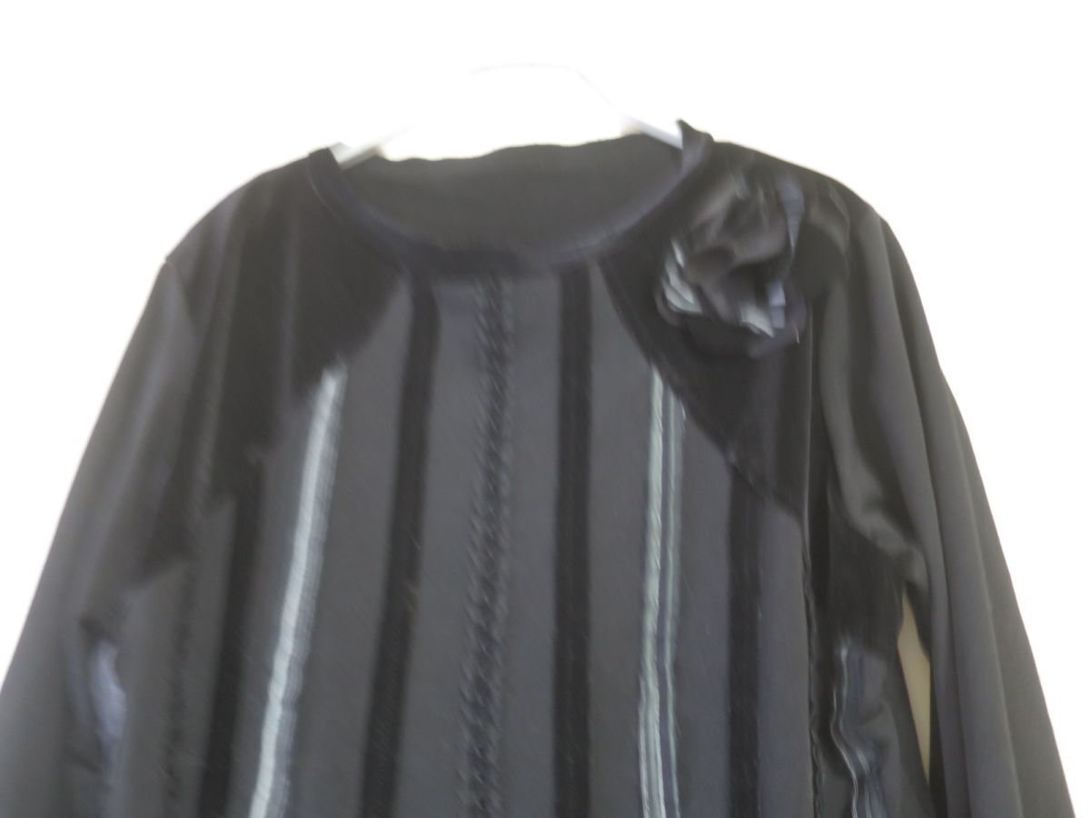 koibitomisaki ストレッチ素材　リボンカットソー黒M~L_画像2