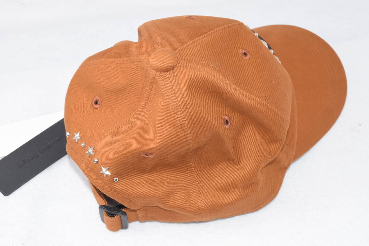☆新品未使用☆ダンスウィズドラゴン ワッペン スタッズ キャップ☆キャメル☆フリーサイズ☆定価11,000円_画像4