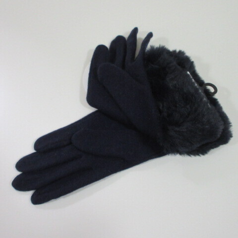 [SeeBy chloe] See by Chloe перчатки кашемир 100% искусственный мех Logo очарование имеется / темно-синий 