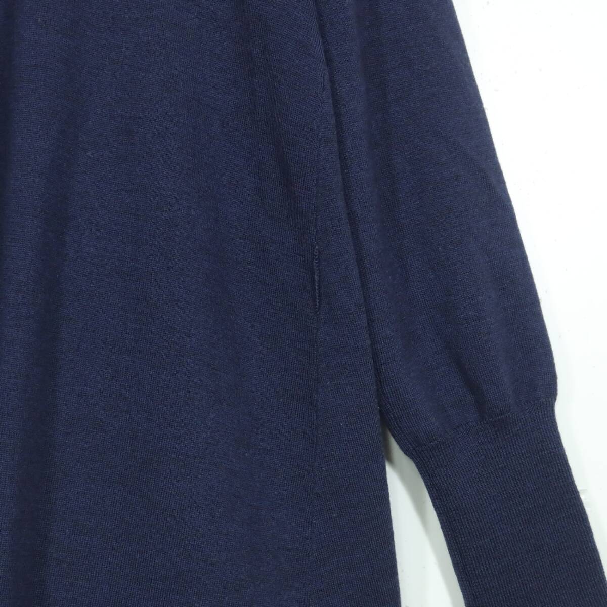 ニューヨーカー★シンプルシック♪ ボタンレスロングカーディガン サイズM 紺系 z15987_画像8