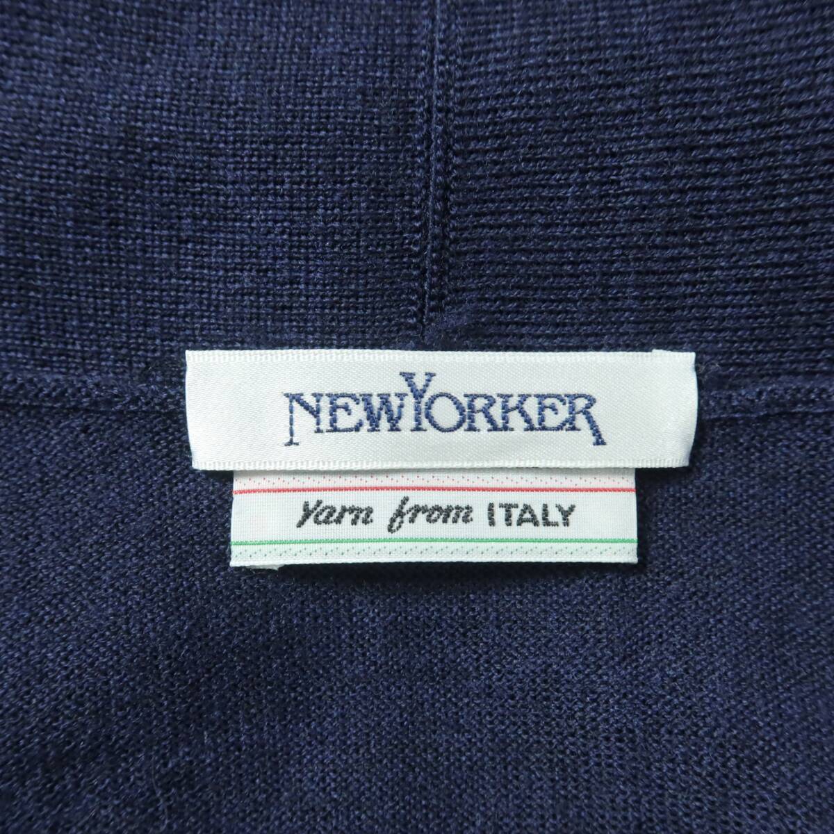 ニューヨーカー★シンプルシック♪ ボタンレスロングカーディガン サイズM 紺系 z15987_画像9