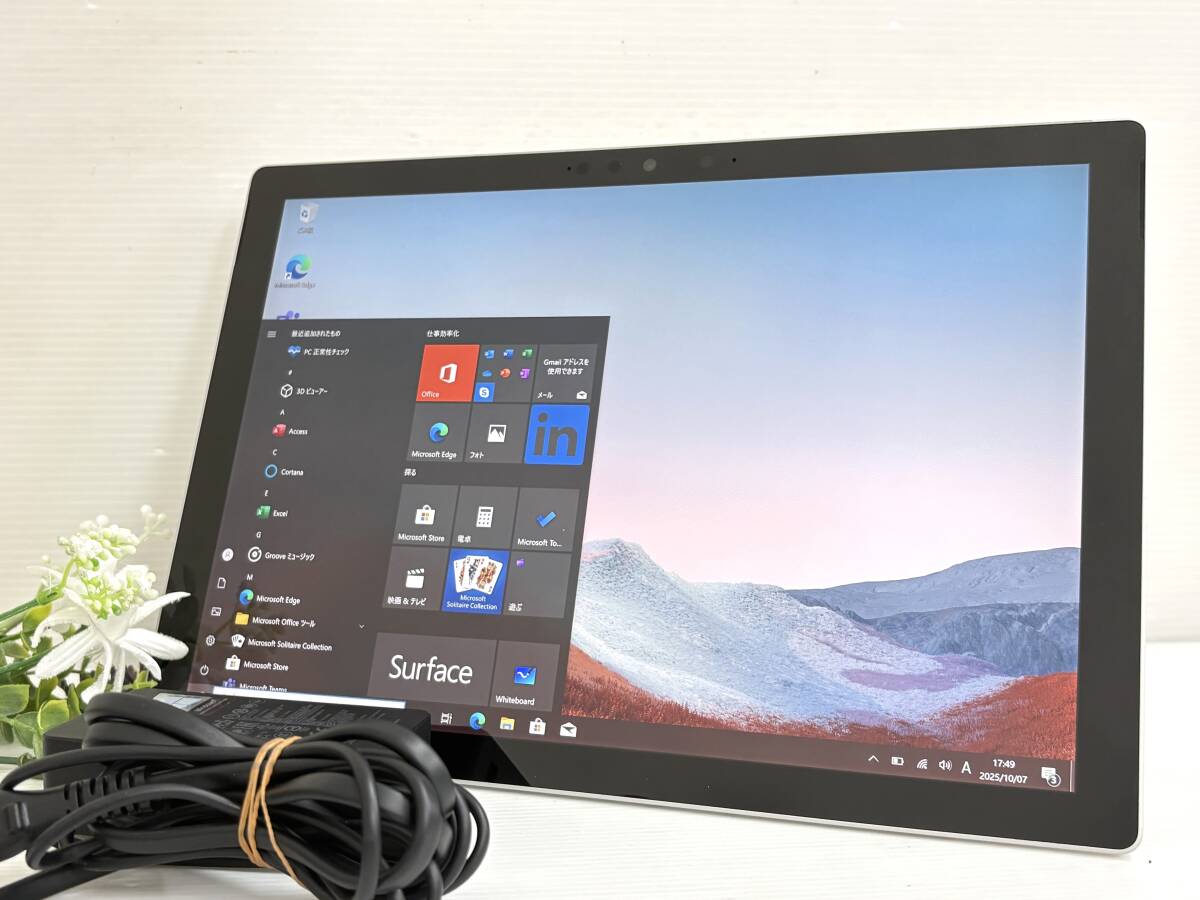 【良品 バッテリー良好】Microsoft Surface Pro 7+ model:1960『Core i5(1135G7) 2.4Ghz/RAM:8GB/SSD:256GB』12.3インチ Win10 動作品 _画像1