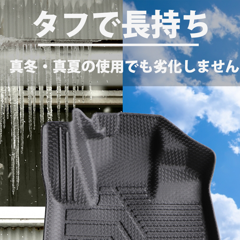 DELICA MINI デリカミニ B30系 専用3D フロアマット 撥水 防水 TPE素材 ゴムマット 1台分セット 　デリカ ミニ 　30 　三菱_画像8