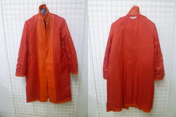 『タグ付き美品』MICHAEL KORS/マイケル・コース 羊革ロングコート/シープスキンロングコート サイズ:4(158~164cm)オレンジ 定価99,000円_画像5