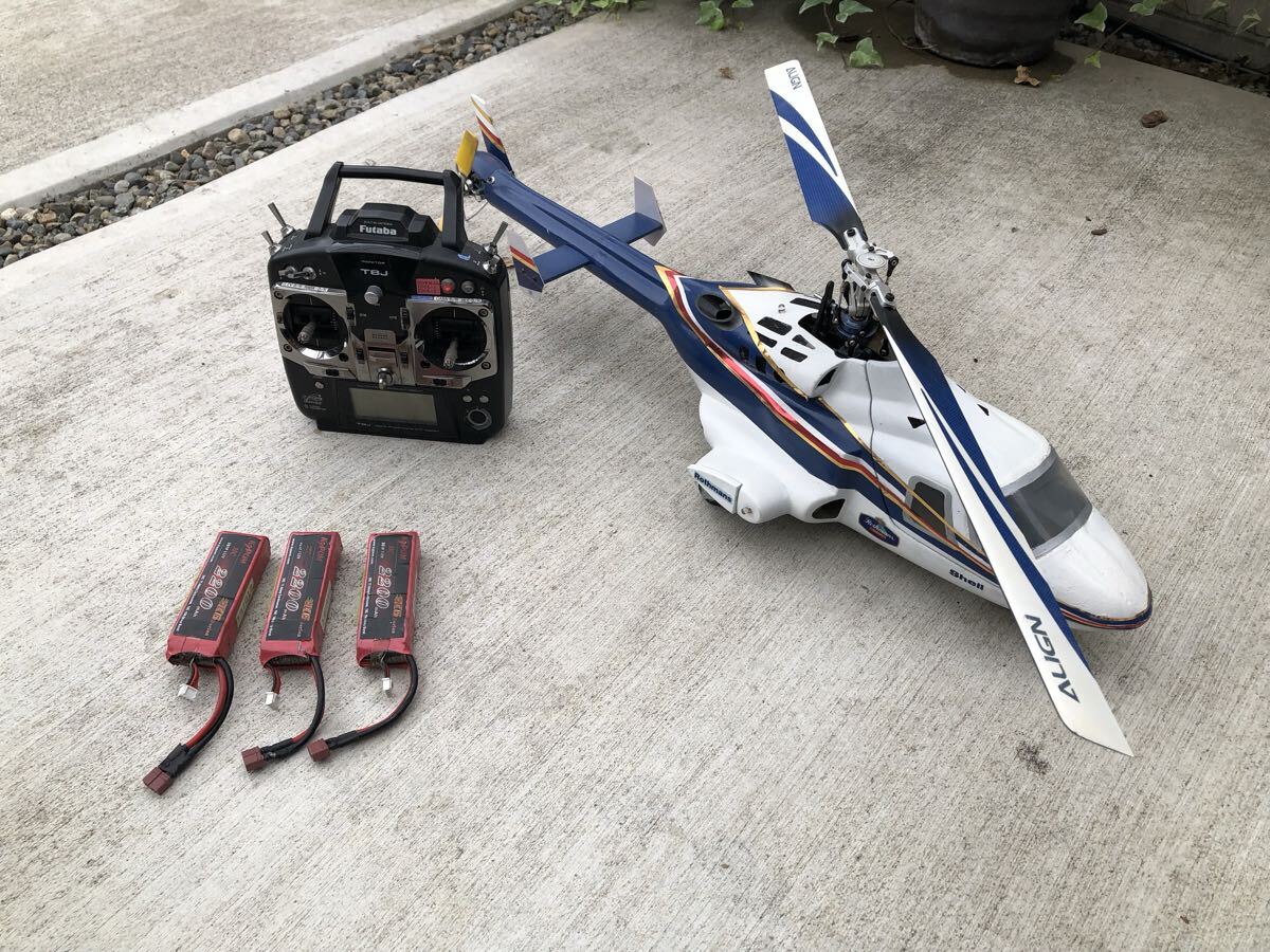 align t-rex450 エアウルフボディ　フタバ　t8j プロポ付き _画像1
