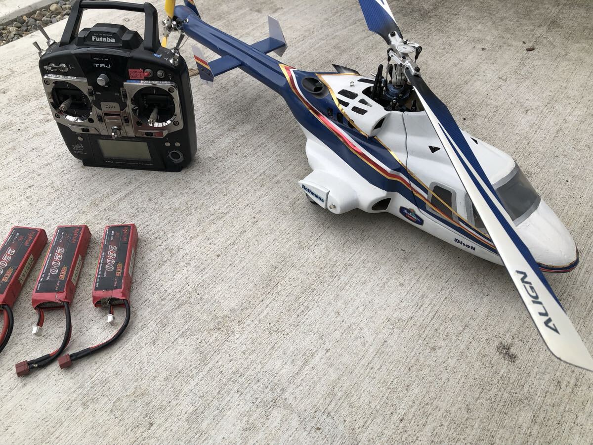 align t-rex450 エアウルフボディ　フタバ　t8j プロポ付き _画像3