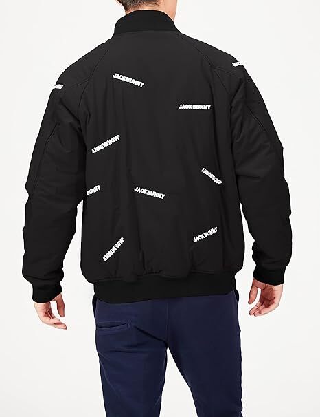 新品Jack Bunny byパーリーゲイツ●防風・保温/総柄・中綿ジャケット●BK/4●ジャックバニー_画像7