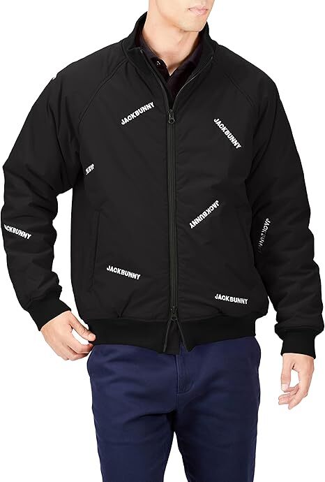 新品Jack Bunny byパーリーゲイツ●防風・保温/総柄・中綿ジャケット●BK/4●ジャックバニー_画像5