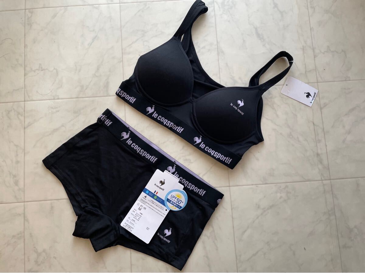  новый товар Le Coq спортивный бюстгальтер шорты комплект черный M