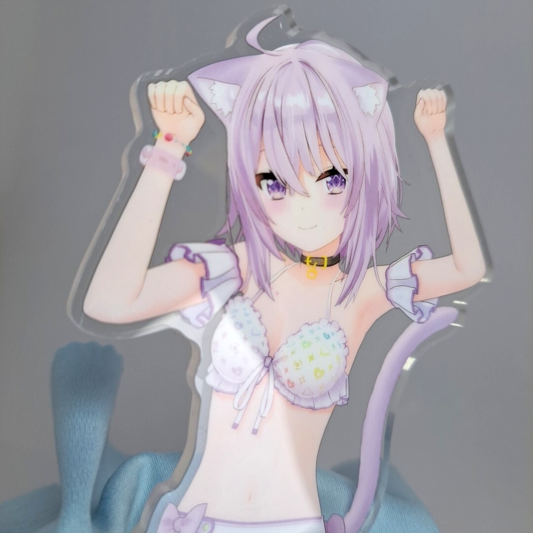 ジャンク 3Dアクリルスタンド ホロライブ 水着 猫又おかゆ_画像3