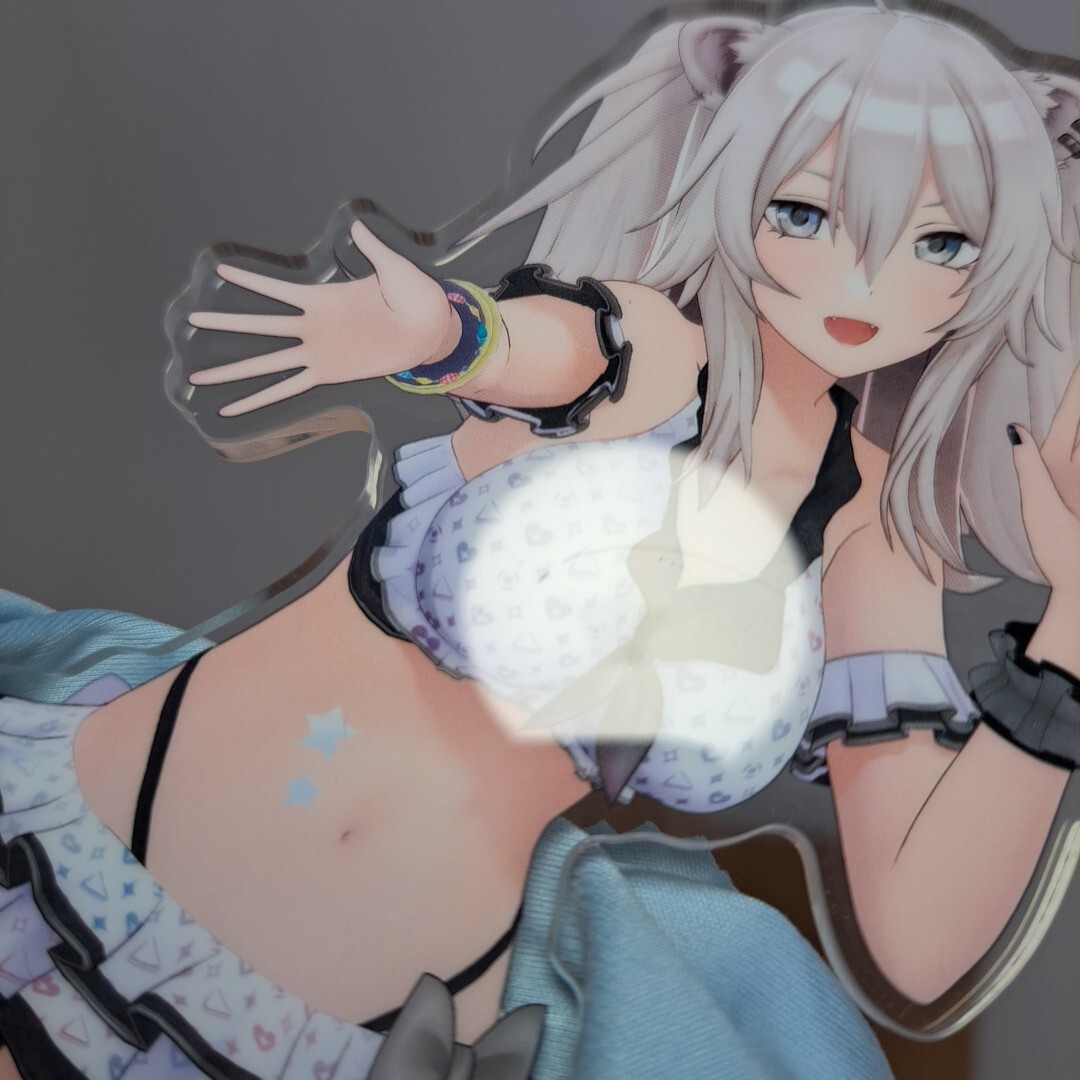 ジャンク　ホロライブ 3Dアクリルスタンド 水着　獅白ぼたん_画像6