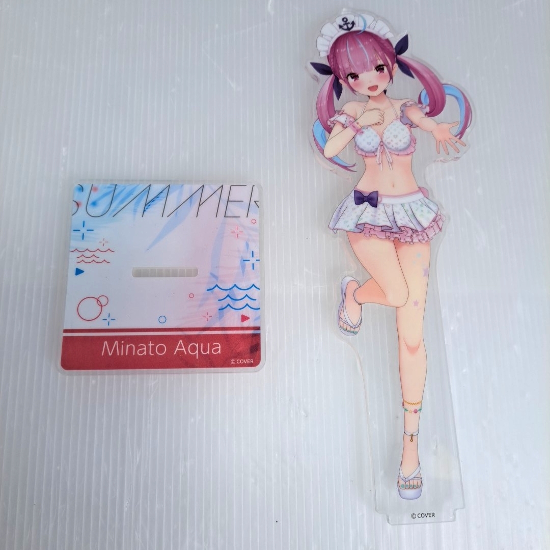 ジャンク　ホロライブ 3Dアクリルスタンド 水着 湊あくあ_画像1