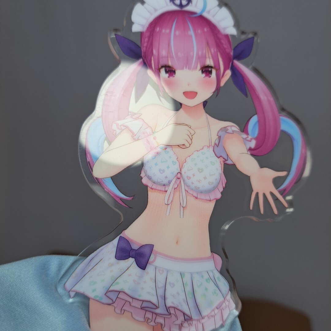 ジャンク　ホロライブ 3Dアクリルスタンド 水着 湊あくあ_画像3