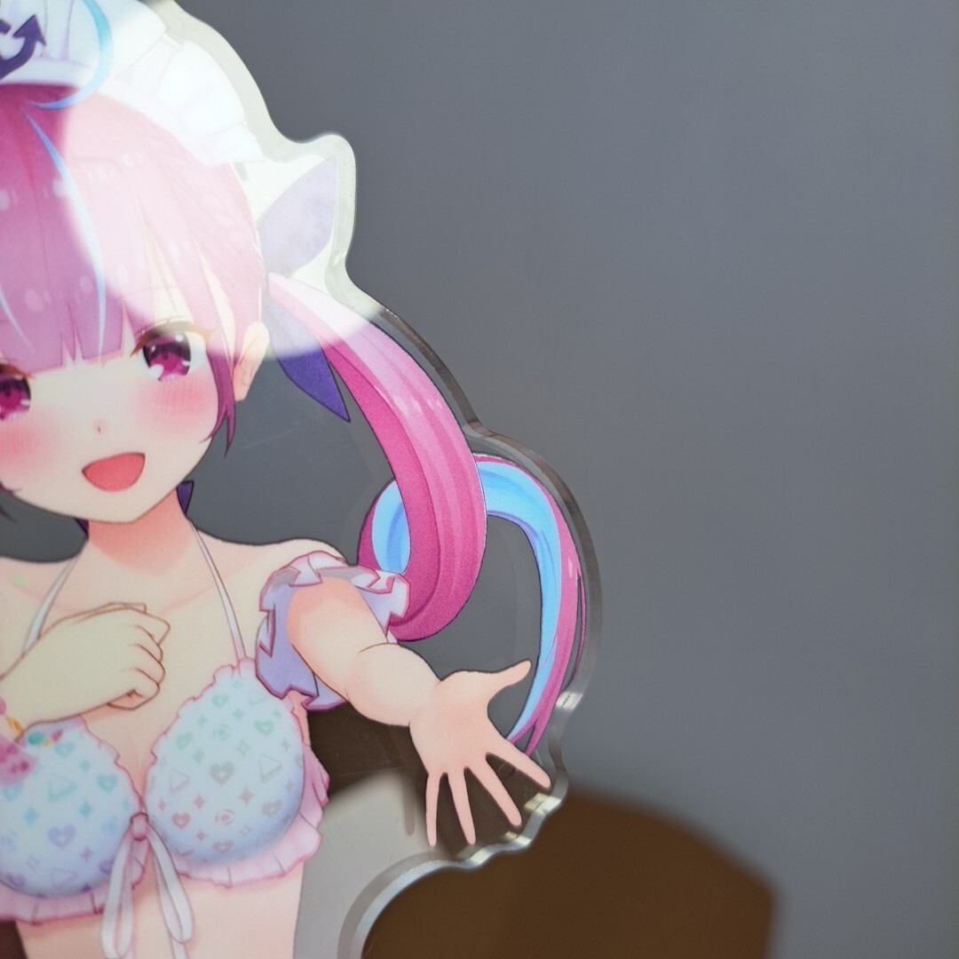 ジャンク　ホロライブ 3Dアクリルスタンド 水着 湊あくあ_画像5