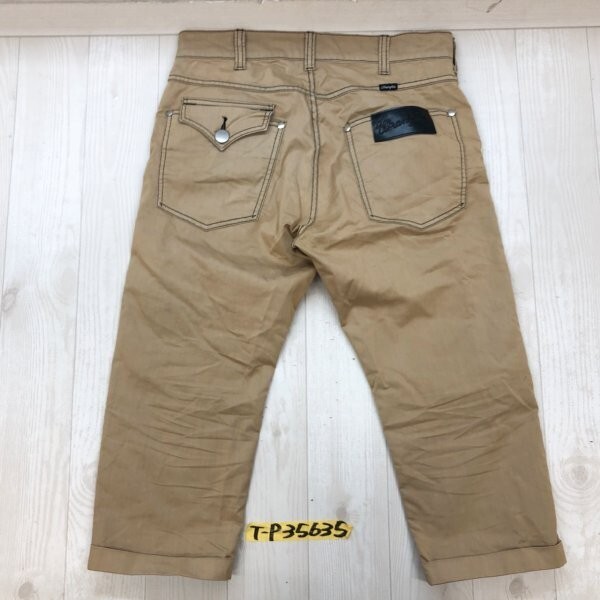 Wrangler ラングラー レディース ロールアップ クロップドパンツ 32 ダークベージュ_画像4