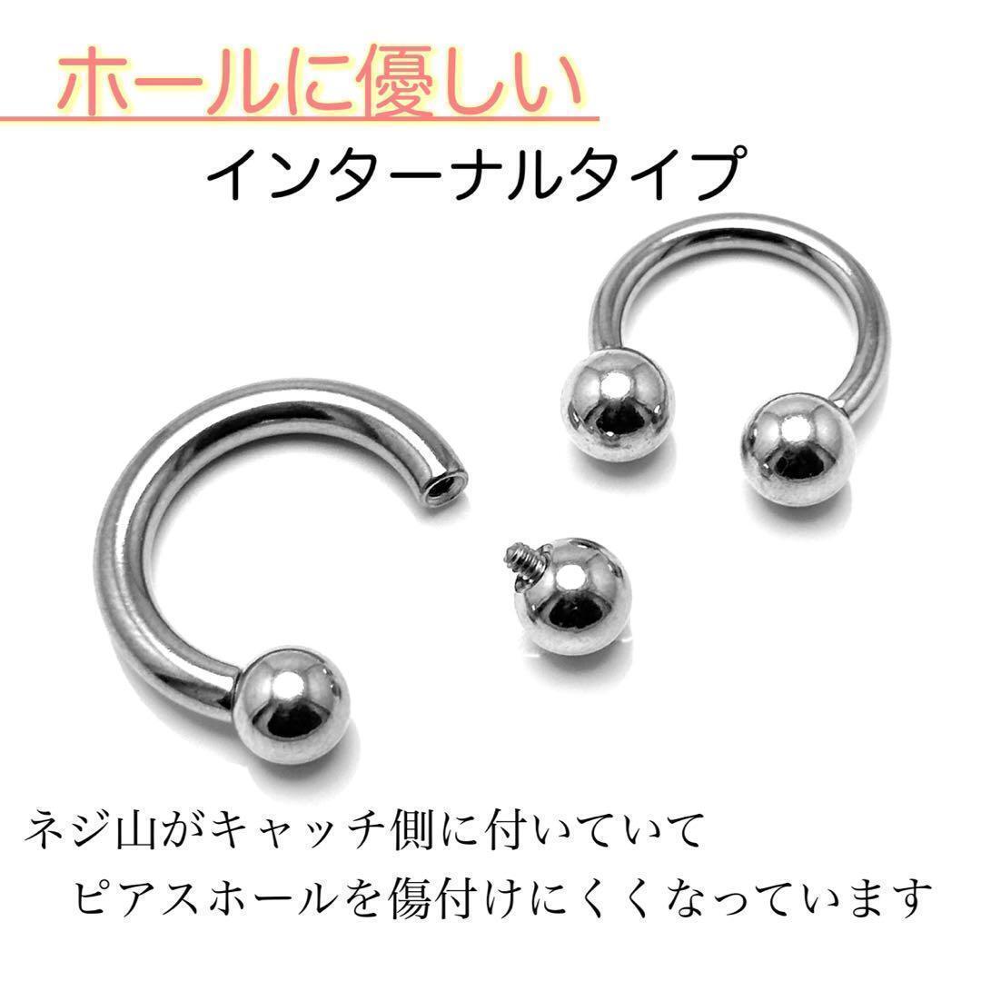 8G　サーキュラーバーベル　拡張　インターナル　ロブ　ステンレス　ボディピアス_画像2