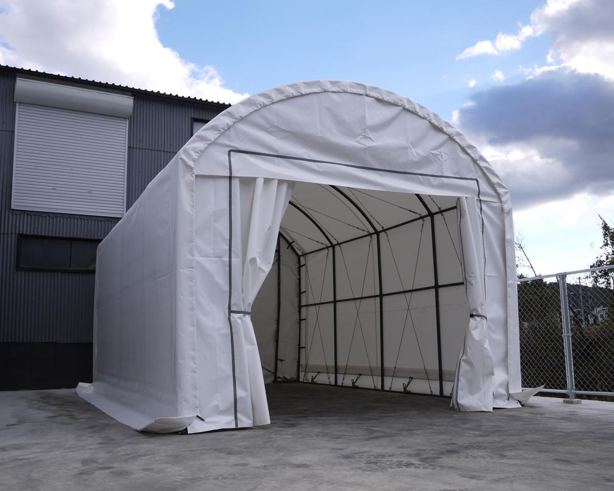 a_SHELLDOME バーチカル4ｘ6 [ シェルドーム テント 倉庫 物置 パイプ 車庫 格納庫 ガレージ 大型 簡易 ]_画像1