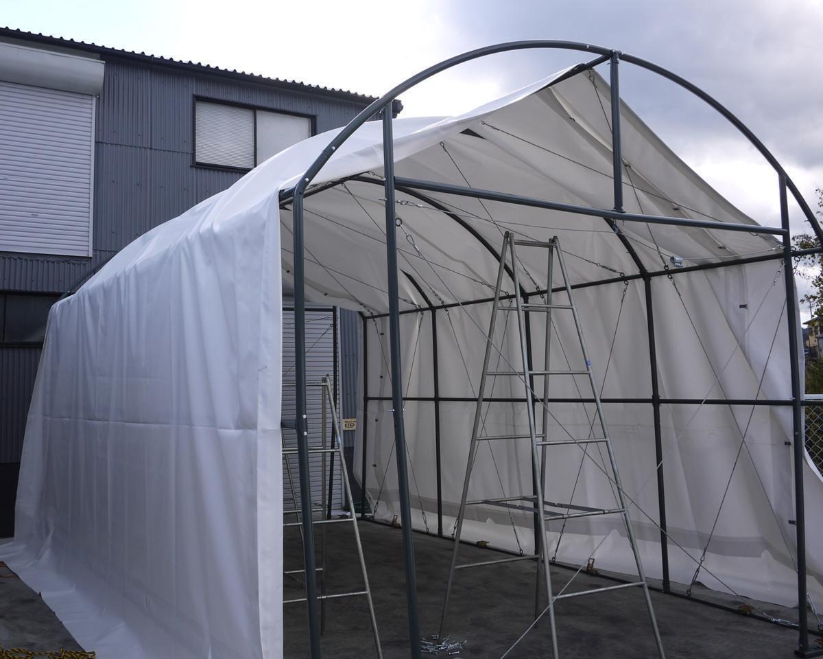 a_SHELLDOME バーチカル4ｘ6 [ シェルドーム テント 倉庫 物置 パイプ 車庫 格納庫 ガレージ 大型 簡易 ]_画像7