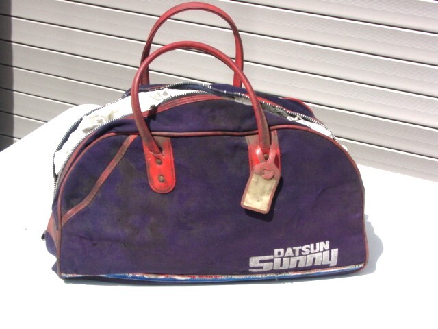  подлинная вещь Nissan Sunny сумка "Boston bag" старый машина B110 B210 B310 Sunny Sanitora B122 оригинальная опция A12 A14 A15 TS Hakosuka Ken&Mary S30Z