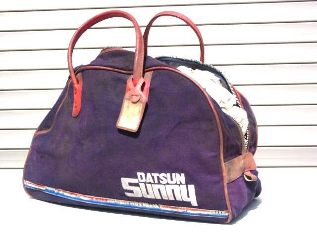  подлинная вещь Nissan Sunny сумка "Boston bag" старый машина B110 B210 B310 Sunny Sanitora B122 оригинальная опция A12 A14 A15 TS Hakosuka Ken&Mary S30Z