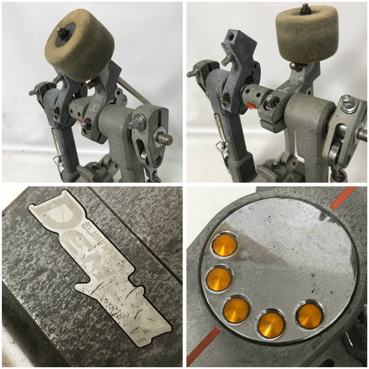 UNY43/74 Pearl P-3001D ELIMINATOR DEMON DRIVE パール ドラムペダル シングルペダル デーモンドライブ ソフトケース付き 楽器 ジャンク◎_画像9