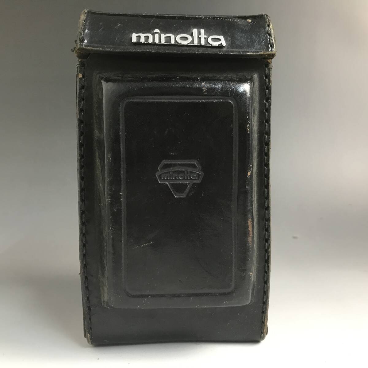 UNY44/28 minolta ミノルタ AUTOCORD オートコード 二眼レフカメラ用 純正革ケース ブラック レザー カバー 黒 カメラアクセサリー_画像2
