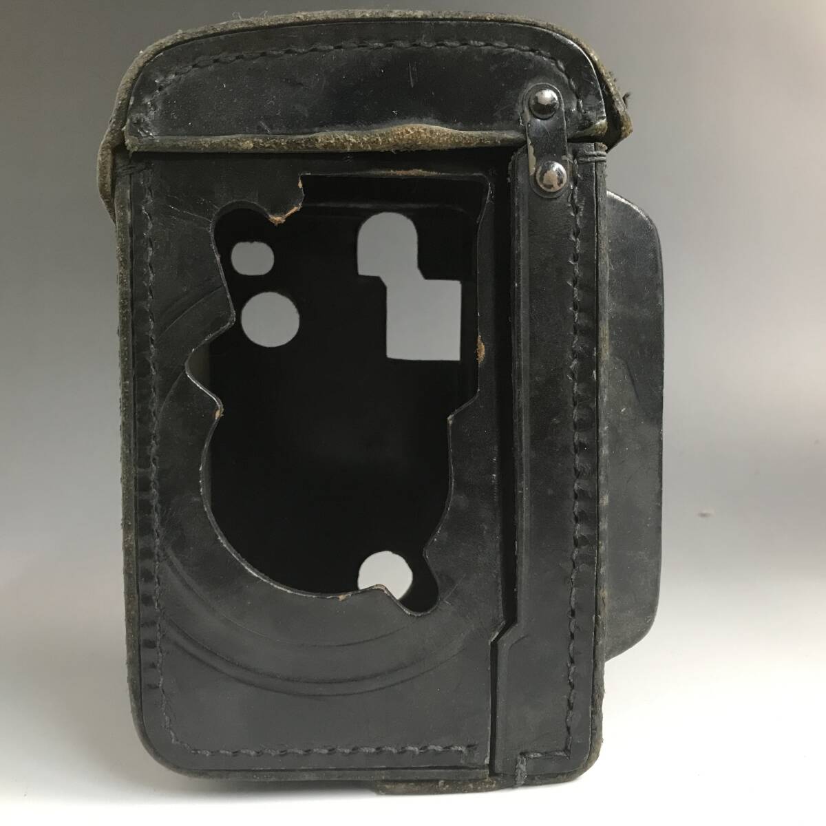 UNY44/28 minolta ミノルタ AUTOCORD オートコード 二眼レフカメラ用 純正革ケース ブラック レザー カバー 黒 カメラアクセサリー_画像5