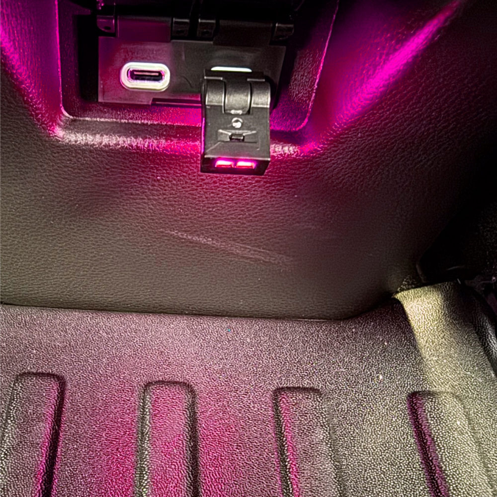 Type-A LEDライト 8色 LEDイルミネーションライト 車内 車載 USBライト 照射方向切替 首振り 2個セット_画像7