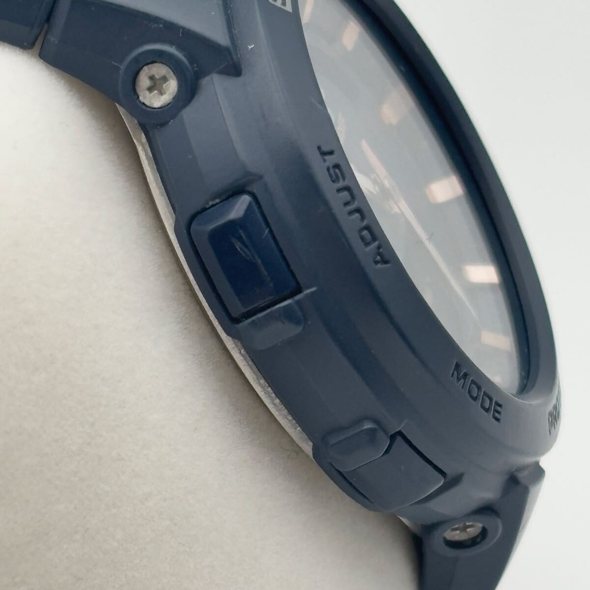 ◇CASIO BABY-G BSA-B100 箱付 不動品 動作未確認 状態写真参照 カシオ ネイビー ベイビージー 同梱対応可能 簡易梱包 直接引き取り大歓迎_画像4