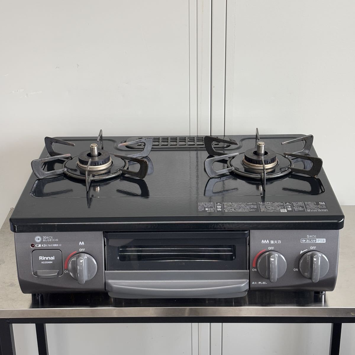 ♪ Rinnai KG35NBKR 2024年製 都市ガス用 ガスコンロ リンナイ ガステーブル 直接引き取り大歓迎 家財便Aランク 横幅56cm 現状品_画像1