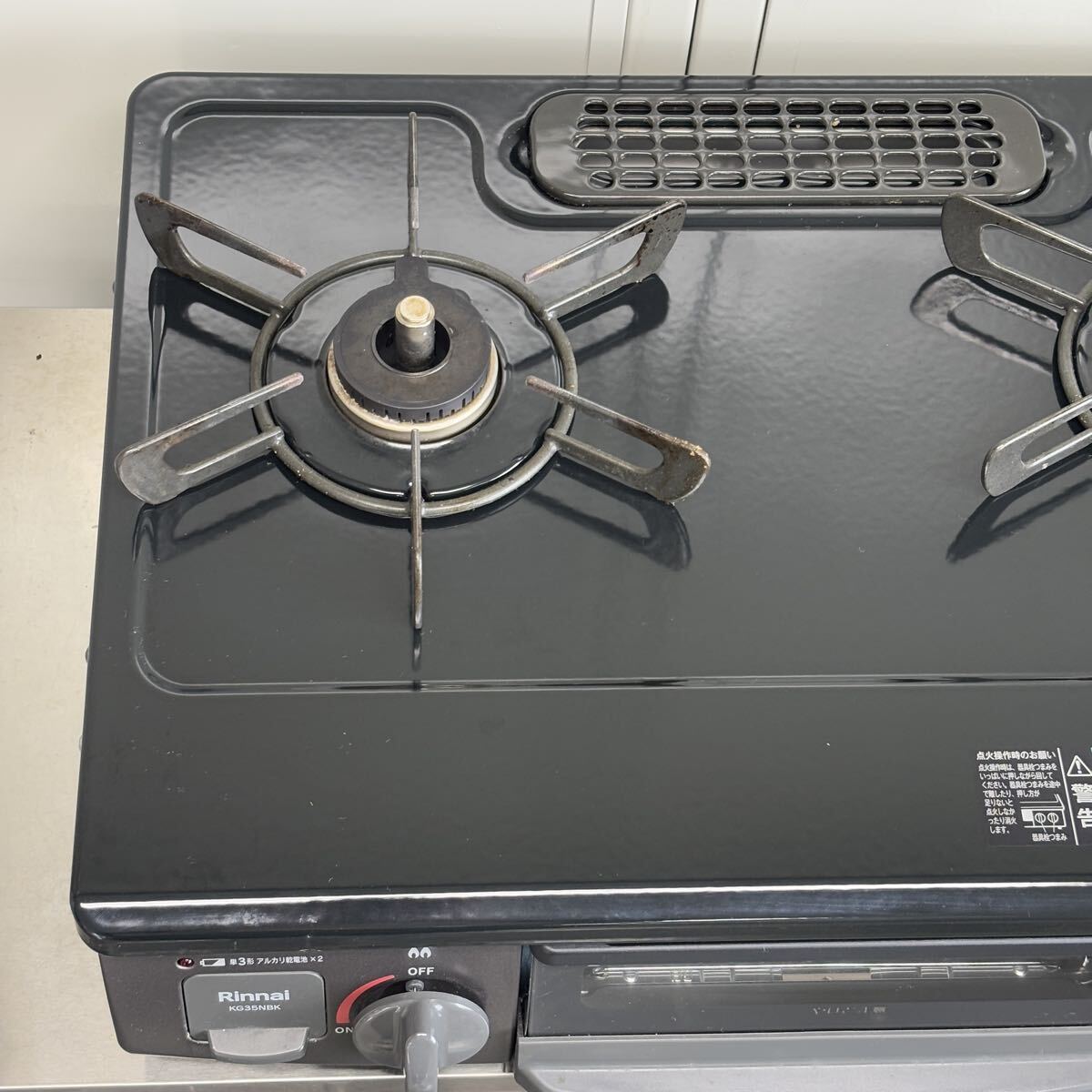 ♪ Rinnai KG35NBKR 2024年製 都市ガス用 ガスコンロ リンナイ ガステーブル 直接引き取り大歓迎 家財便Aランク 横幅56cm 現状品_画像7