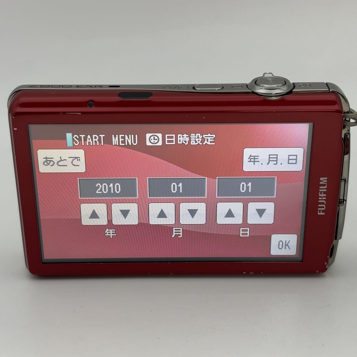 ＊ FUJIFILM FinePix Z800EXR レッド 本体 通電確認済 充電器付 宅急便コンパクト発送 同梱対応可能 富士フィルム ファインピクス デジカメ_画像2