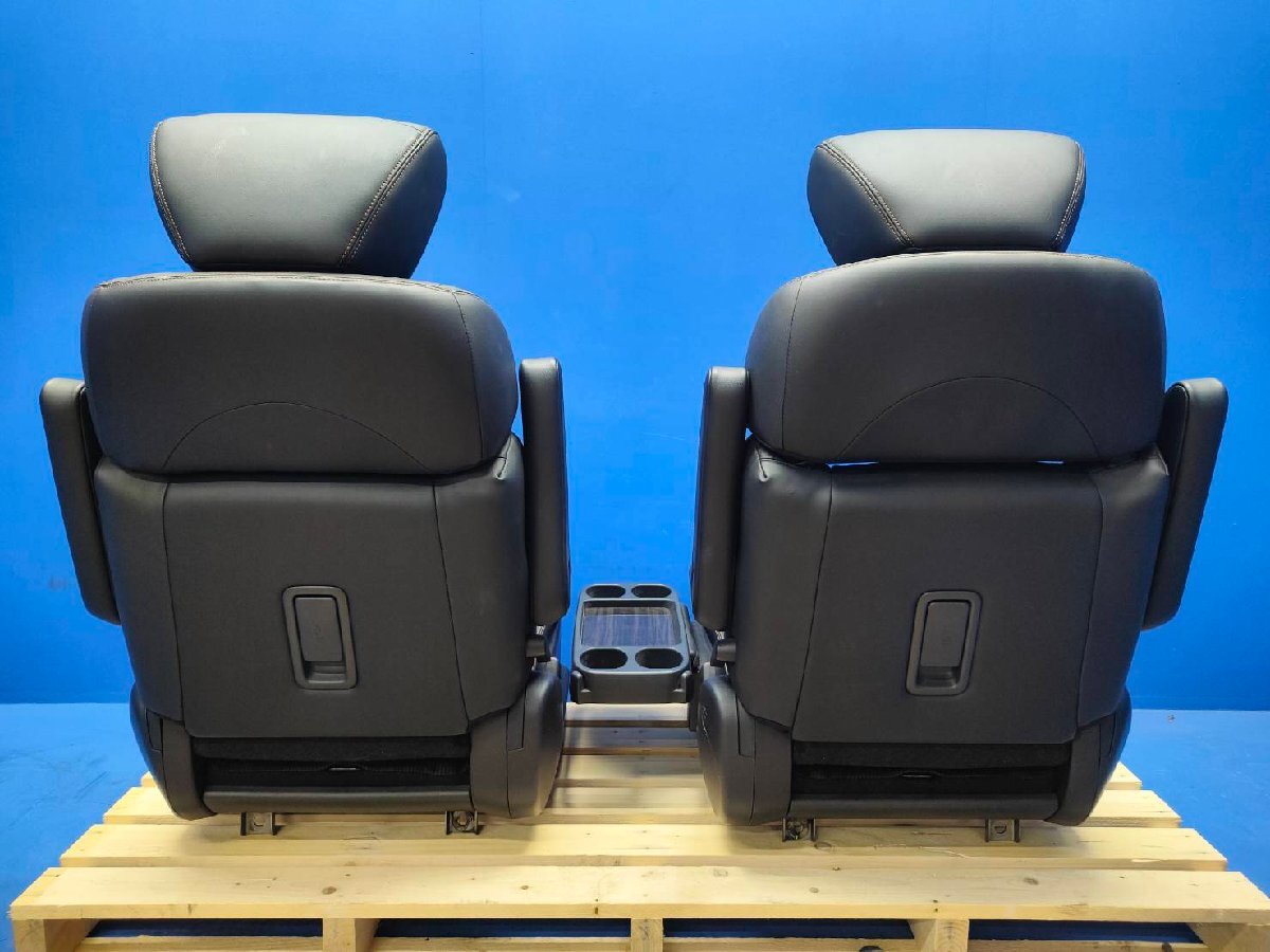 日産 52 エルグランド 後期 ハイウェイスター S 純正 ハーフレザー セカンド 2列目 シート 手動 レール付 トリムNO:G　　2502474 2F4-3 友_画像9