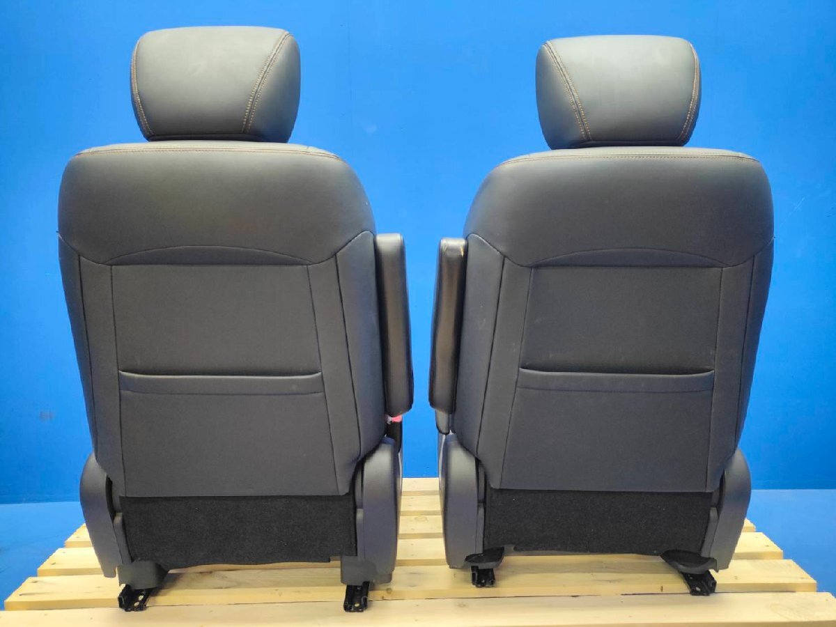 日産 52 エルグランド 後期 ハイウェイスター S 純正 ハーフレザー クロ 運転席 助手席 シート 手動 トリムNO:G 2502490 2E9-3 友_画像10