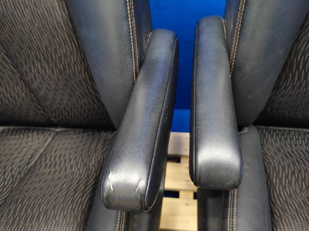 日産 52 エルグランド 後期 ハイウェイスター S 純正 ハーフレザー クロ 運転席 助手席 シート 手動 トリムNO:G 2502490 2E9-3 友_画像8