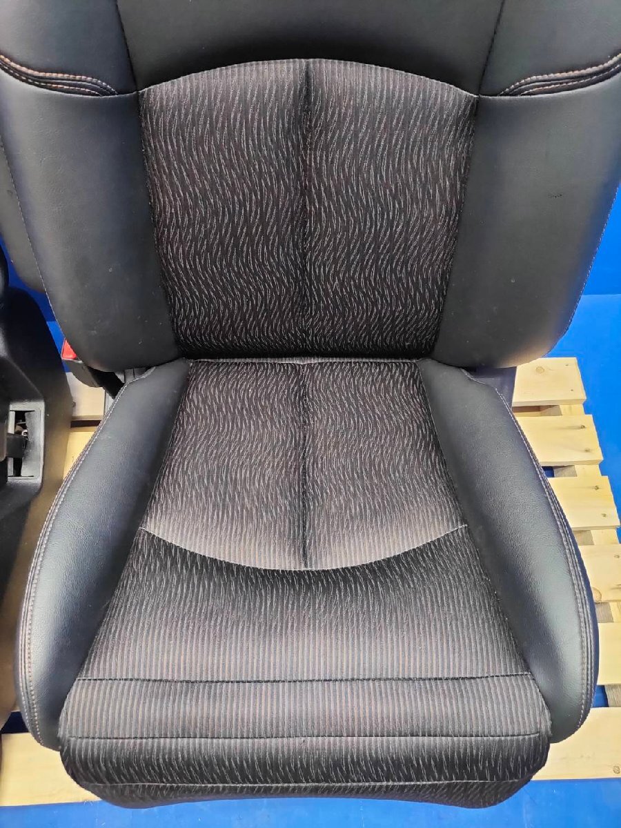 日産 52 エルグランド 後期 ハイウェイスター S 純正 ハーフレザー クロ 運転席 助手席 シート 手動 トリムNO:G 2502490 2E9-3 友_画像5
