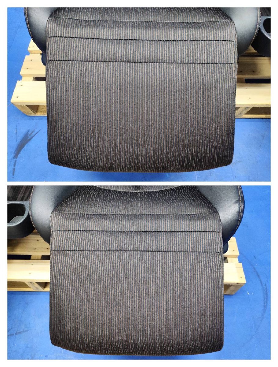 日産 52 エルグランド 後期 ハイウェイスター S 純正 ハーフレザー セカンド 2列目 シート 手動 レール付 トリムNO:G　　2502474 2F4-3 友_画像7