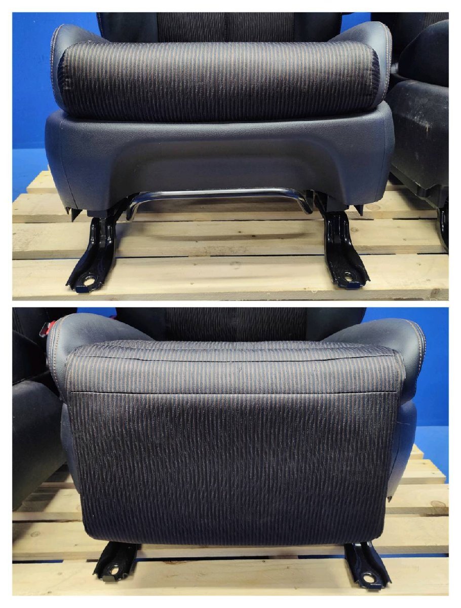 日産 52 エルグランド 後期 ハイウェイスター S 純正 ハーフレザー クロ 運転席 助手席 シート 手動 トリムNO:G 2502490 2E9-3 友_画像7