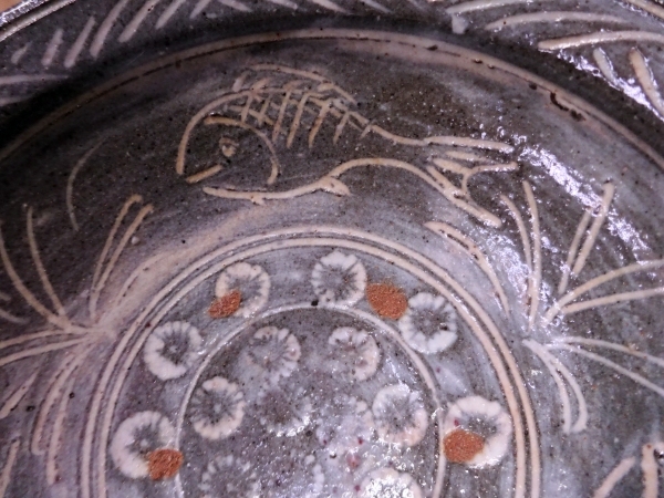 ■松古窯 佐久間芳丘 三嶋 茶碗 茶道具■_画像5