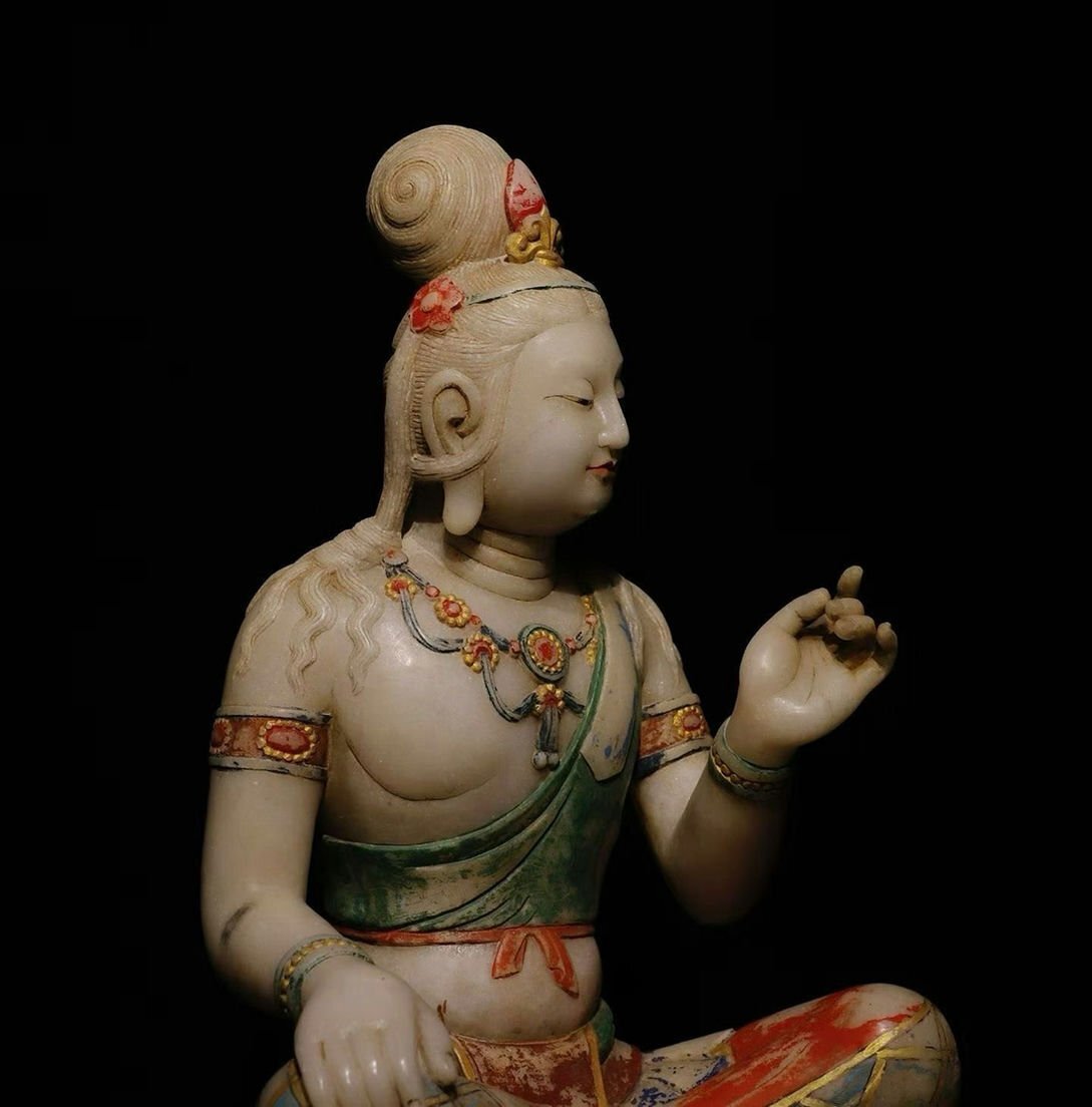 V. журавль перо VR5969 Tang времена . рисовые клецки ... звук . рисовые клецки камень умение скульптура * буддизм старый изобразительное искусство * изображение Будды * маленький . умение * негодный храм старый магазин * негодный храм покупка лот 