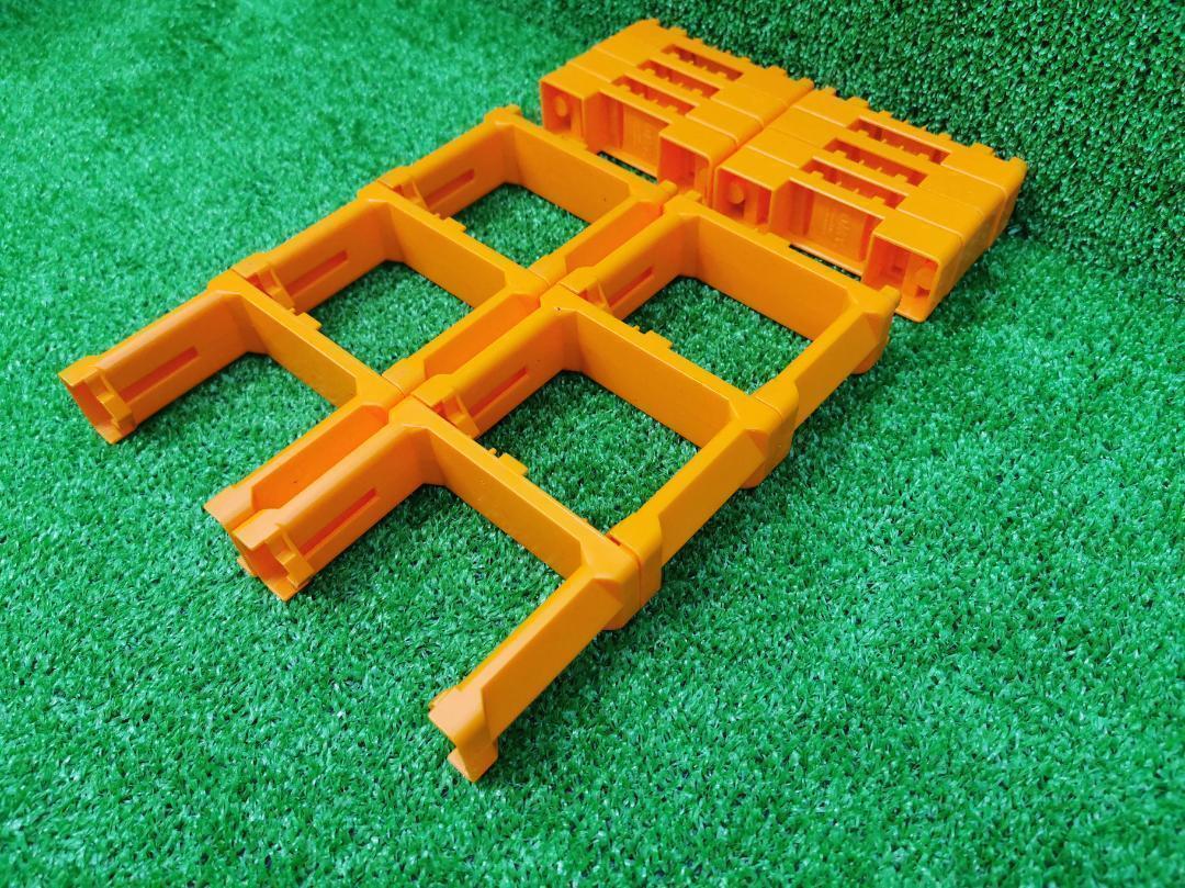 プラレール プラロード大鉄橋 橋脚 6個 ミニ橋脚 8個 オレンジ 廃盤 洗浄済_画像4