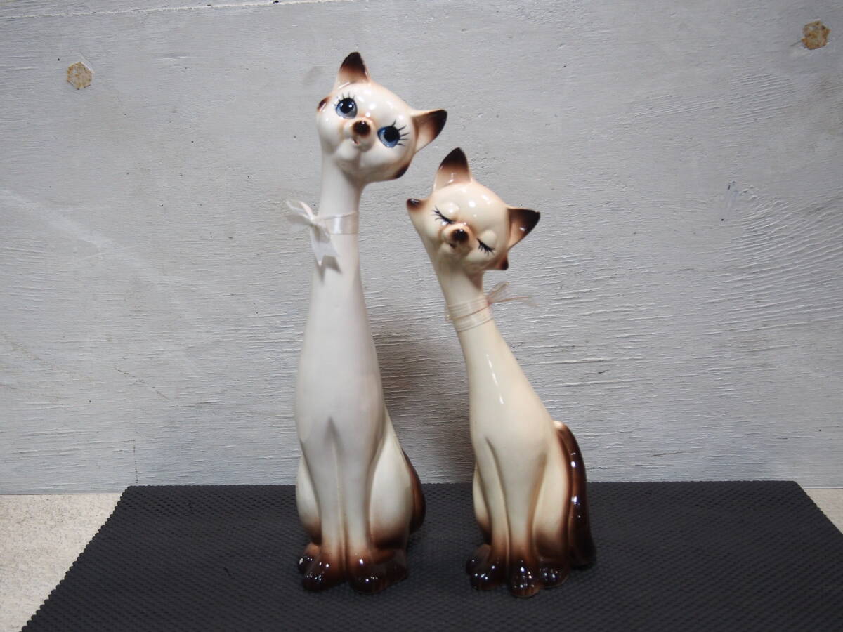猫　ネコの置物　中古　レトロ　昭和_画像1