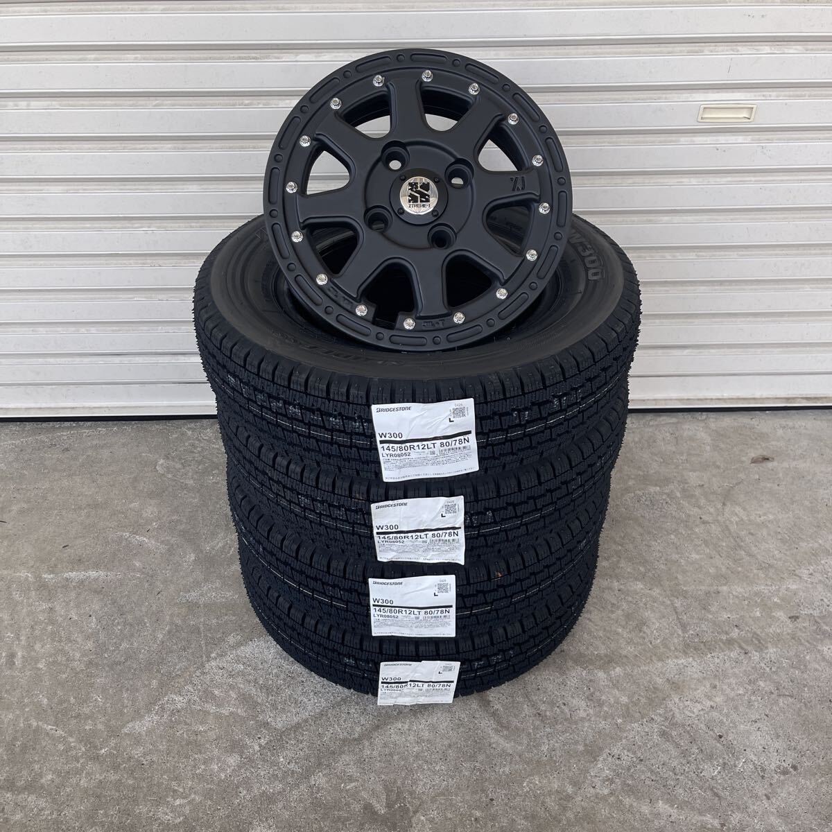 MLJ XTREME-J Extreme J 12 дюймовый 4J +42 100/4H Bridgestone W300 145/80R12 зимний NVAN Acty Hijet Every Carry 