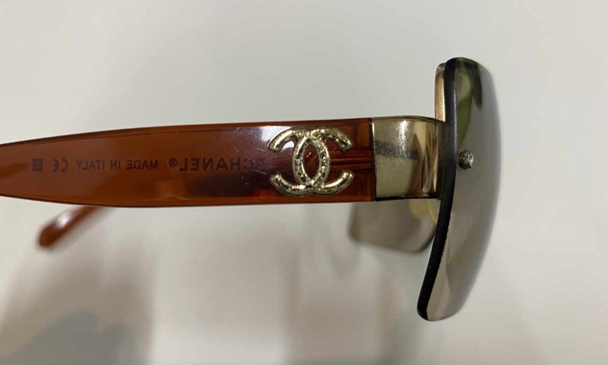 比較的美品 シャネル サングラス CHANEL 4107-B C.125/13 62 ココマーク ブラウン系 ケース付き_画像9